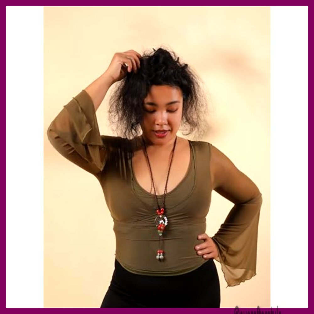 Adjustable Ceramic Bead Statement Y Necklace, Boh… - image 7